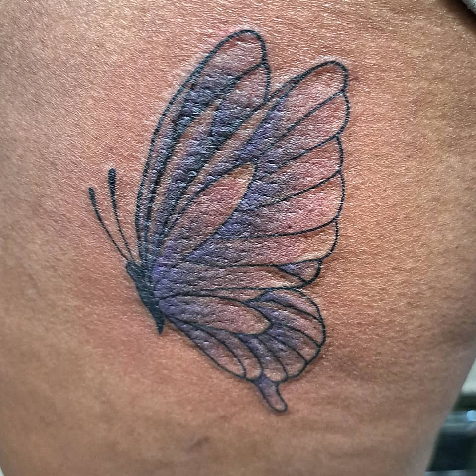 Violet Linework Butterfly