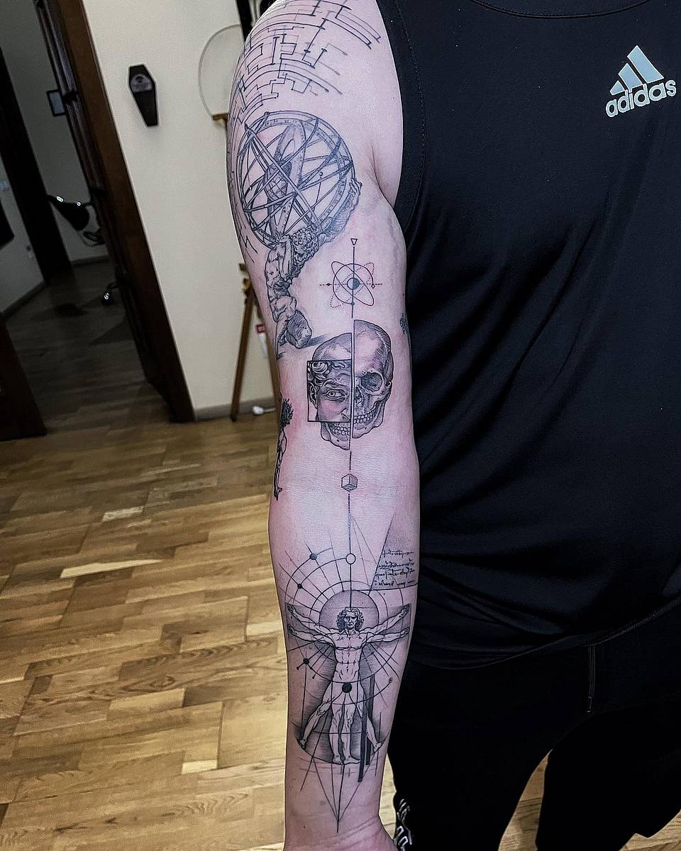 Vitruvian Geometry Sleeve