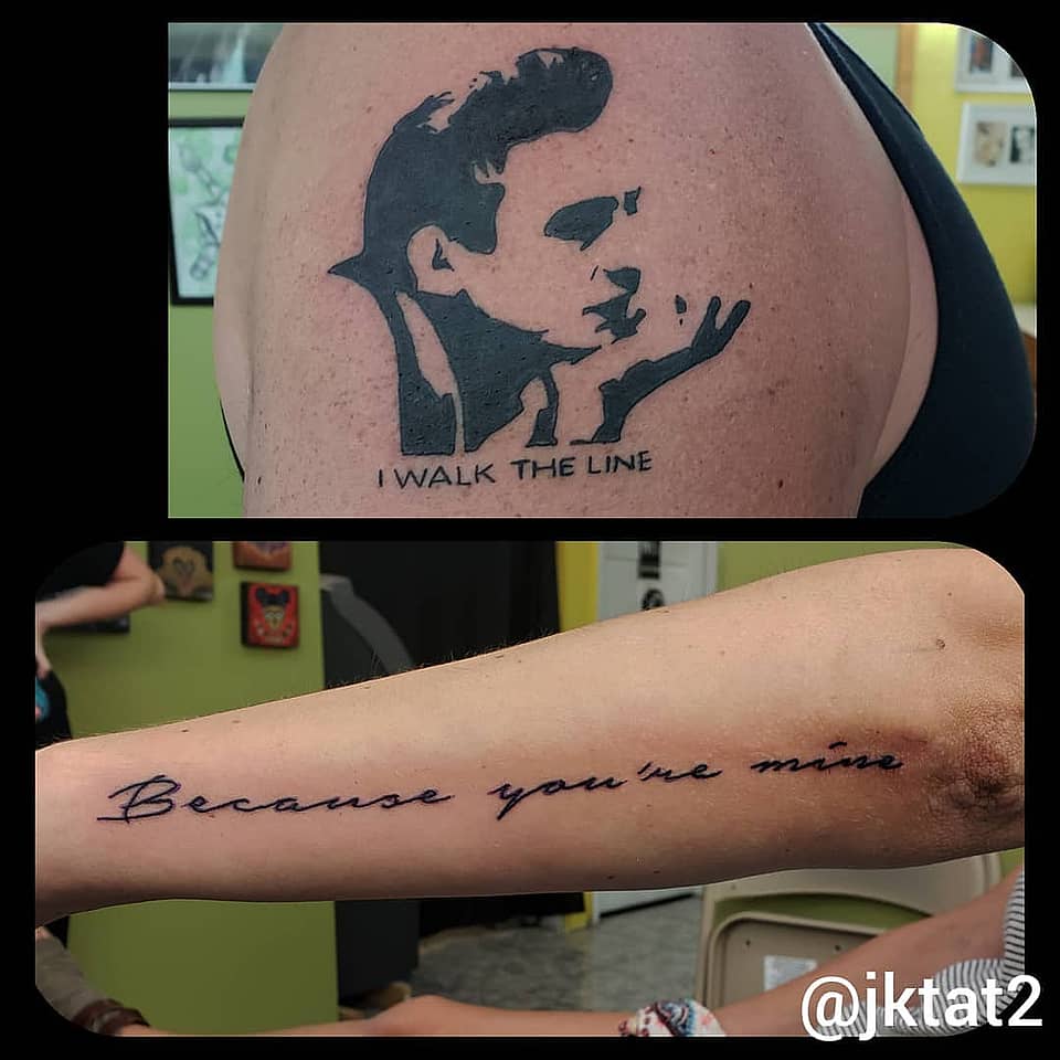 Walk the Line Silhouette & Script
