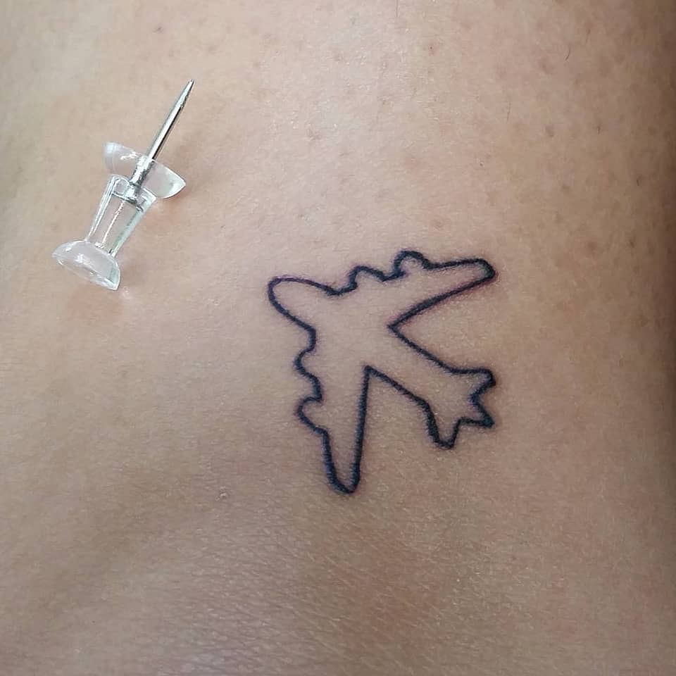 Wanderlust Airplane Outline