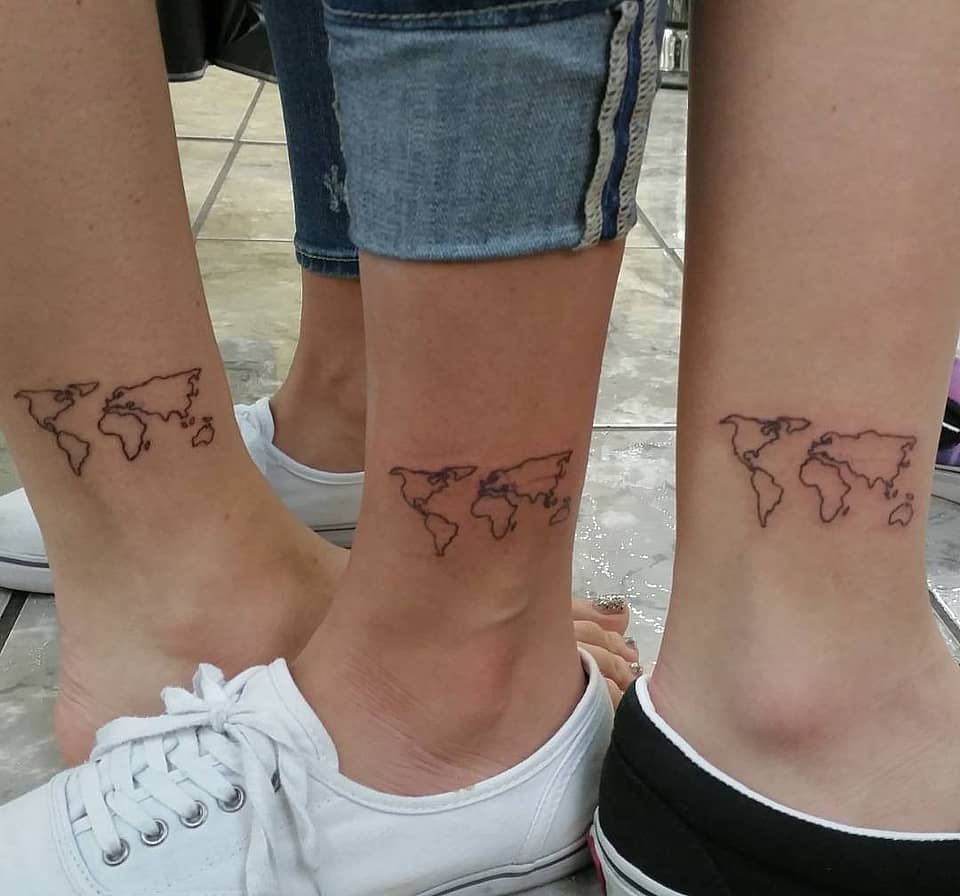 Wanderlust World Map Trio