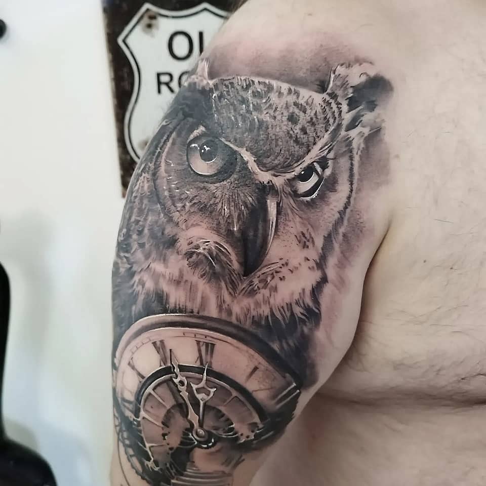 Watchful Owl & Pocket Watch