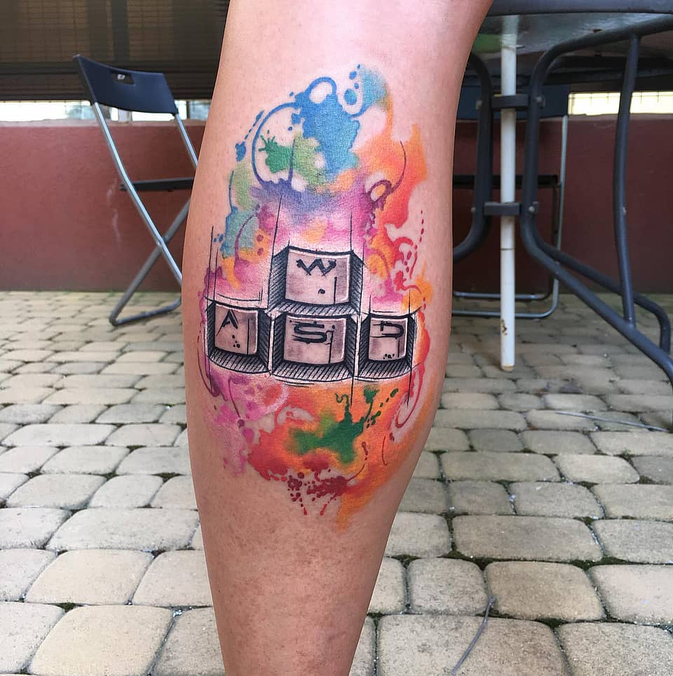 Watercolor Gaming Keys (W A S P)