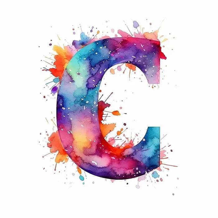 Watercolor Letter C