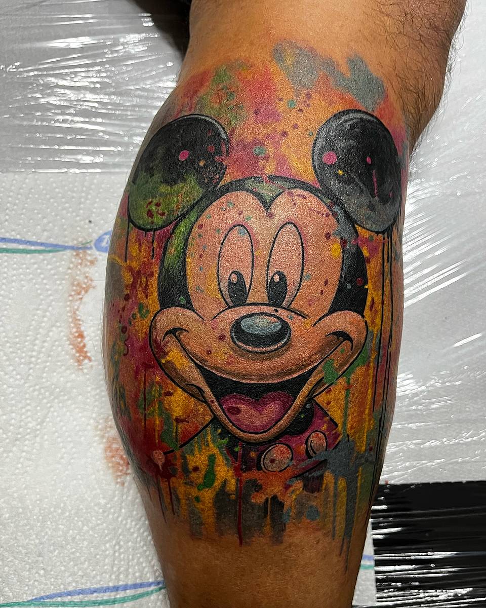Watercolor Mickey Portrait