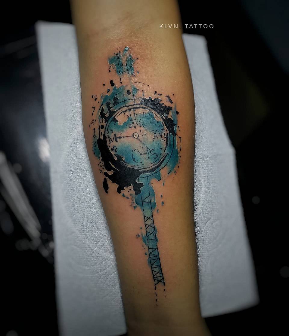 Watercolor Pocket Watch