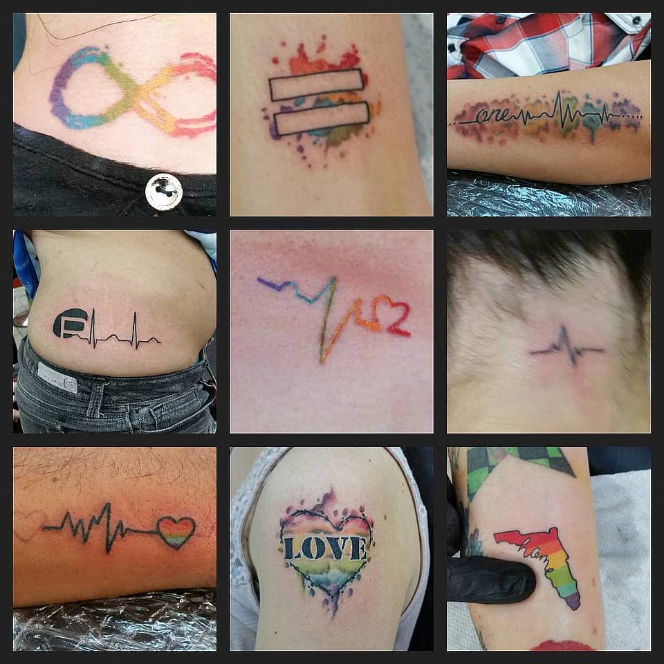 Watercolor Pride Symbols & Heartbeat