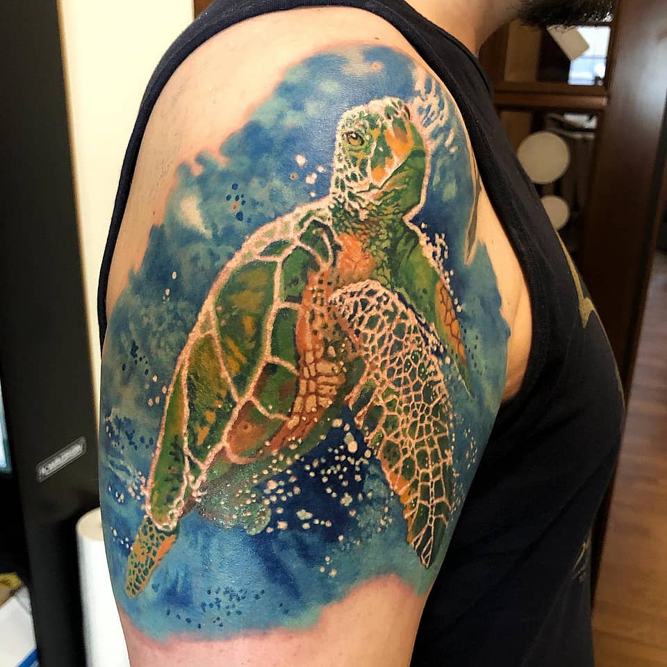 Watercolor Sea Turtle