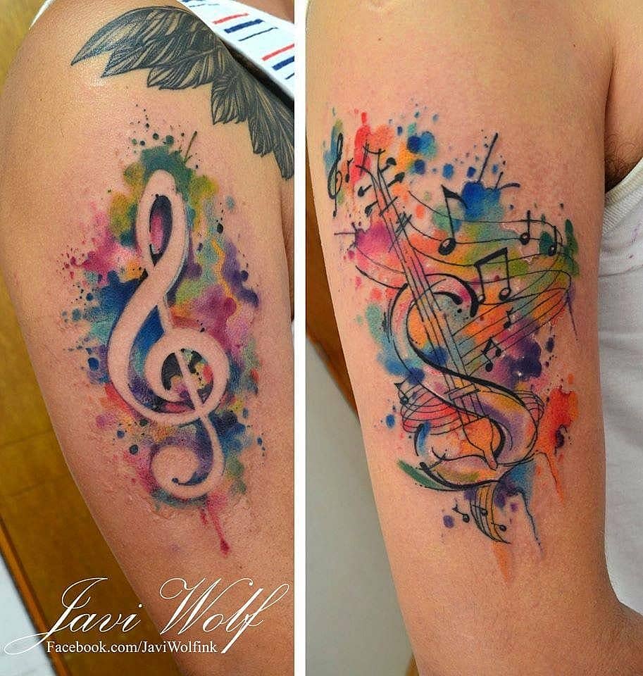 Watercolor Treble Clef Melody