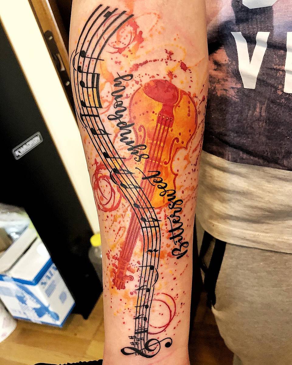 Watercolor Violin Symphony