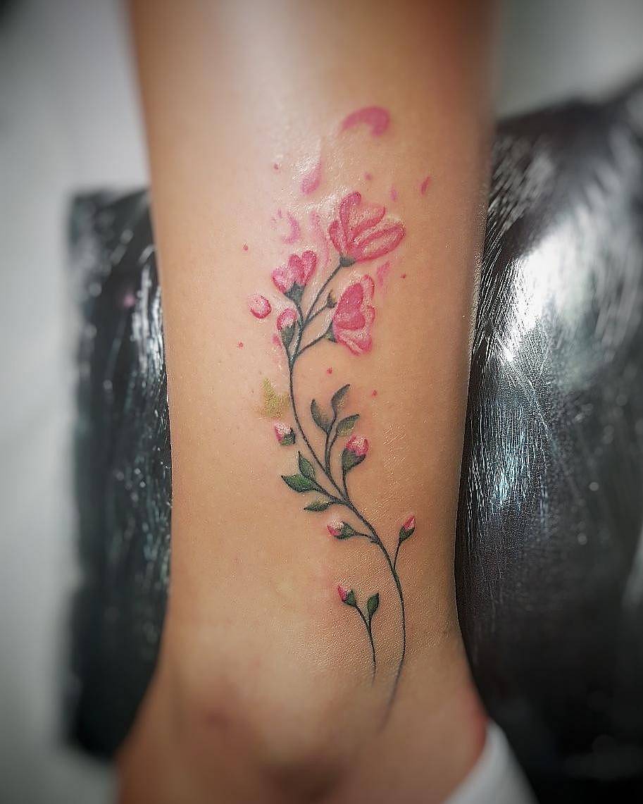 Watercolor Wildflower Vine