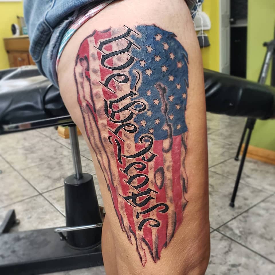 We the People Flag Tear
