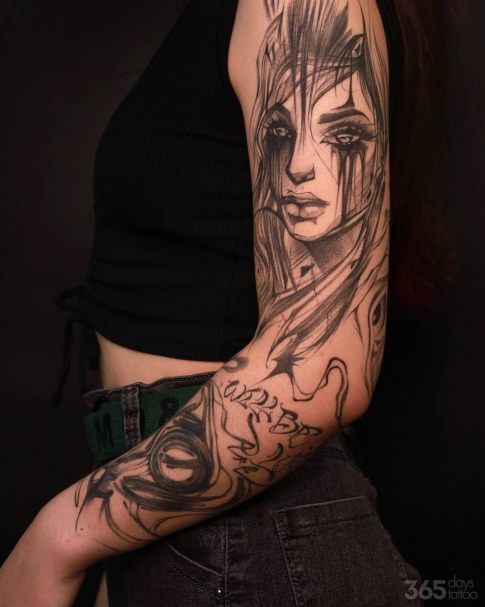 Weeping Muse Portrait