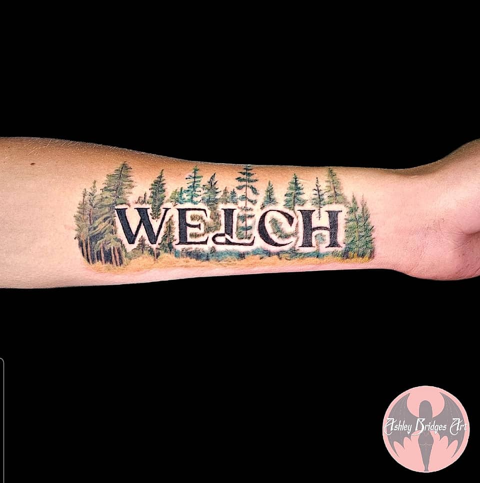 Welch Woodland Lettering