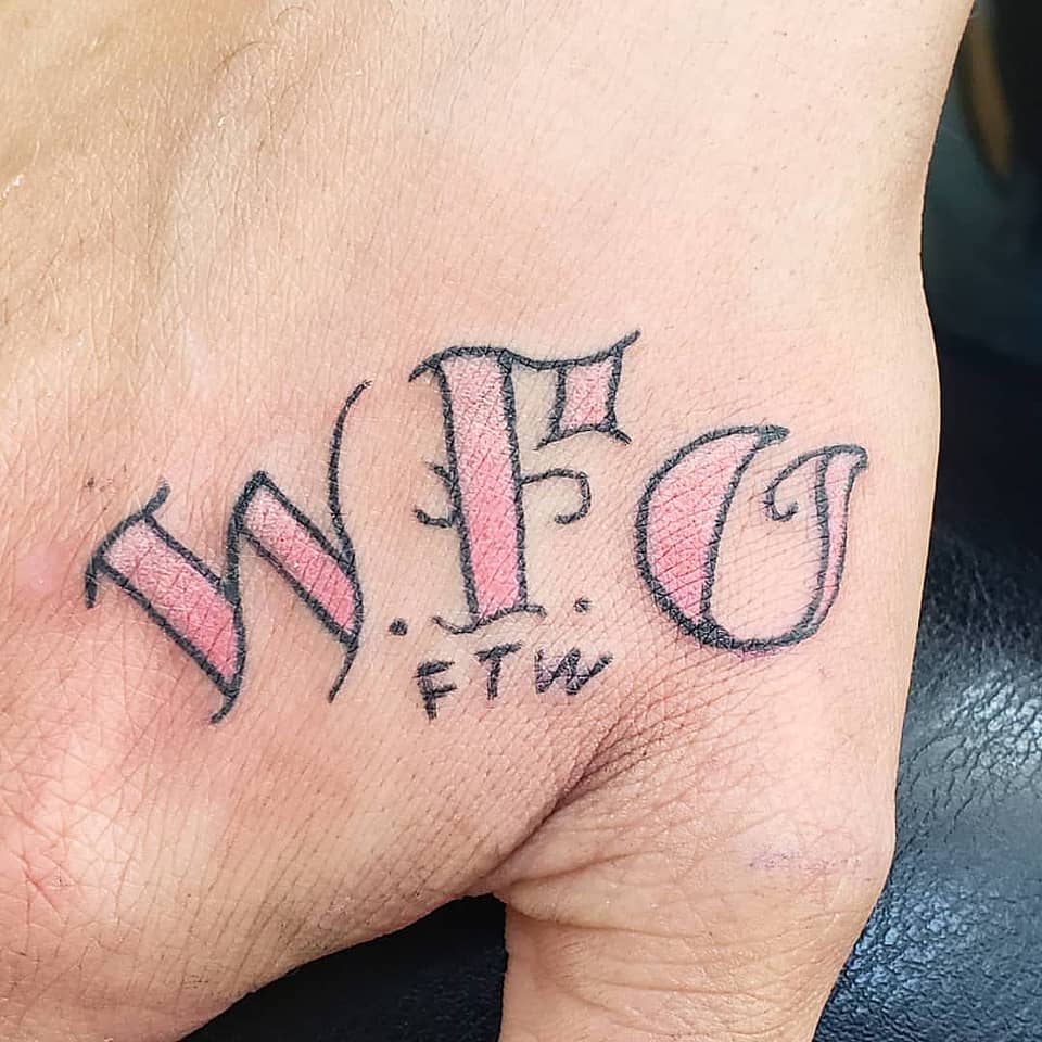 WFO FTW Gothic Lettering