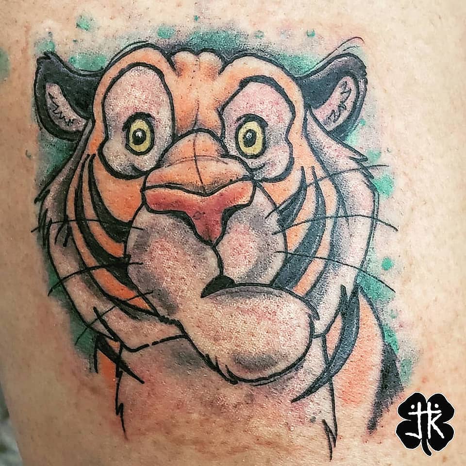 Whimsical Watercolor Tiger