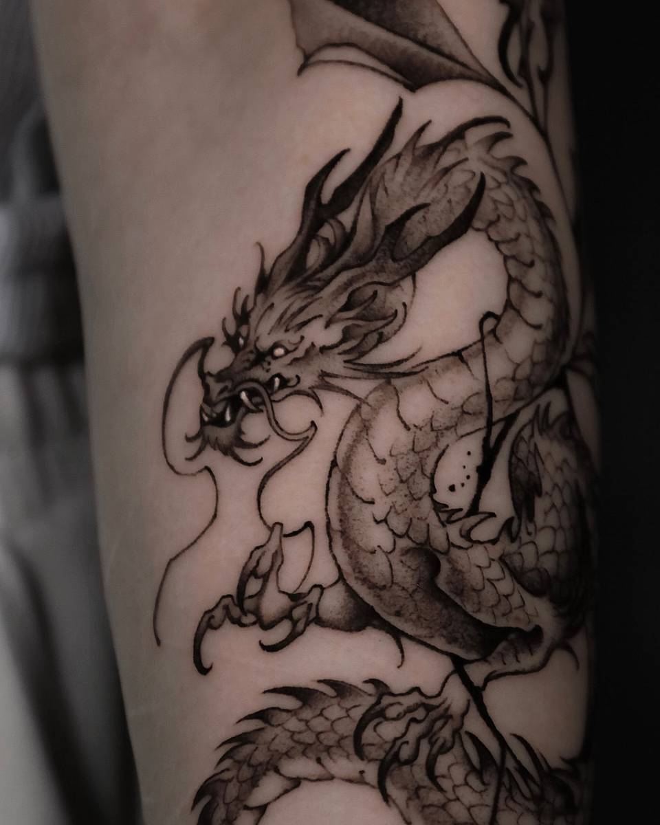 Winding Eastern Dragon