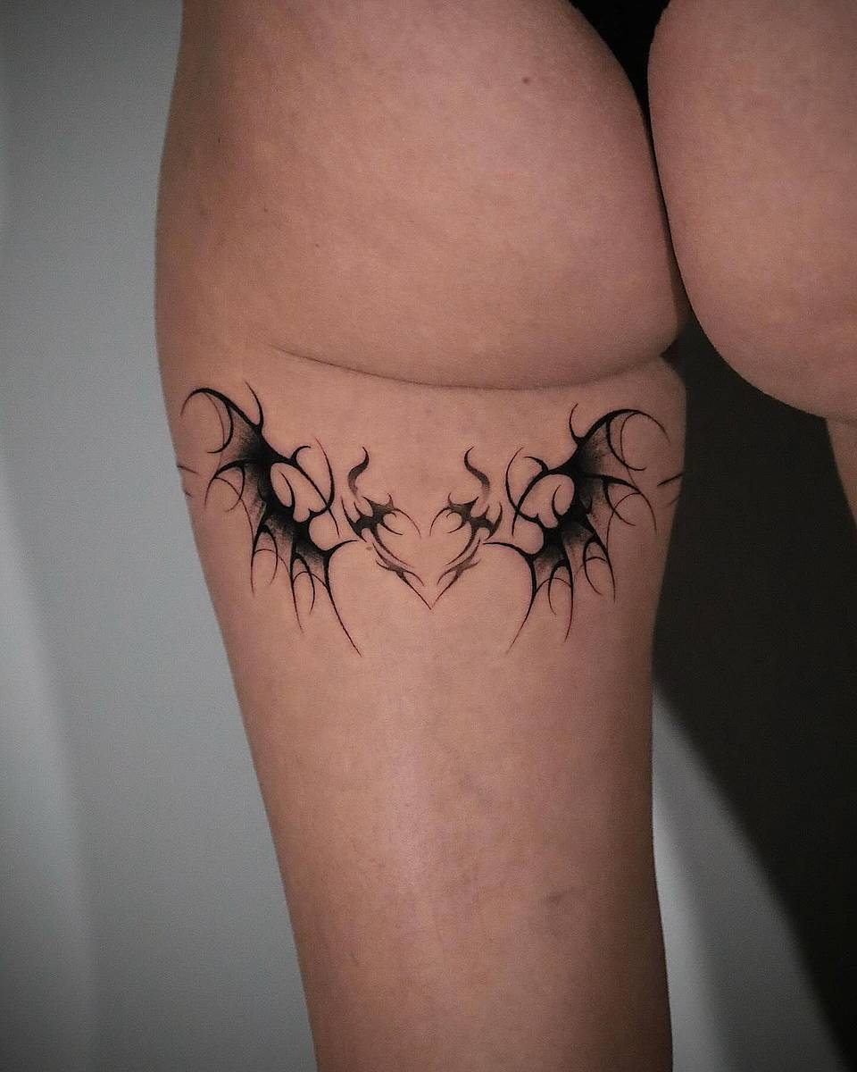 Winged Tribal Thigh Band