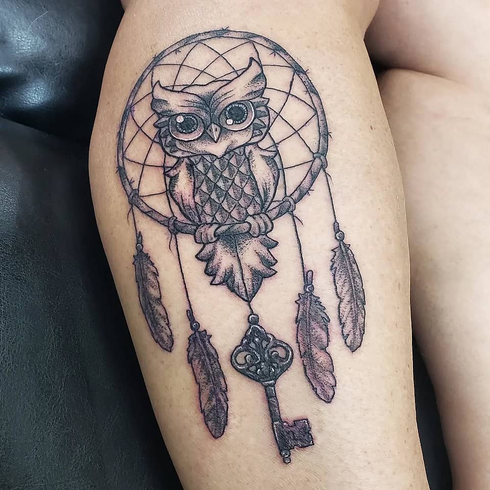 Wise Owl Dreamcatcher with Key