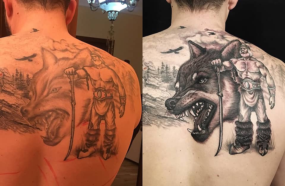 Wolf and Warrior Backpiece