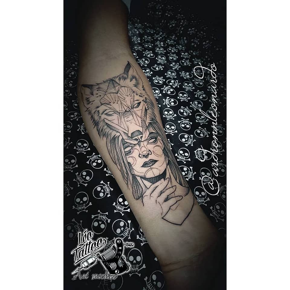 Wolf Headdress Portrait