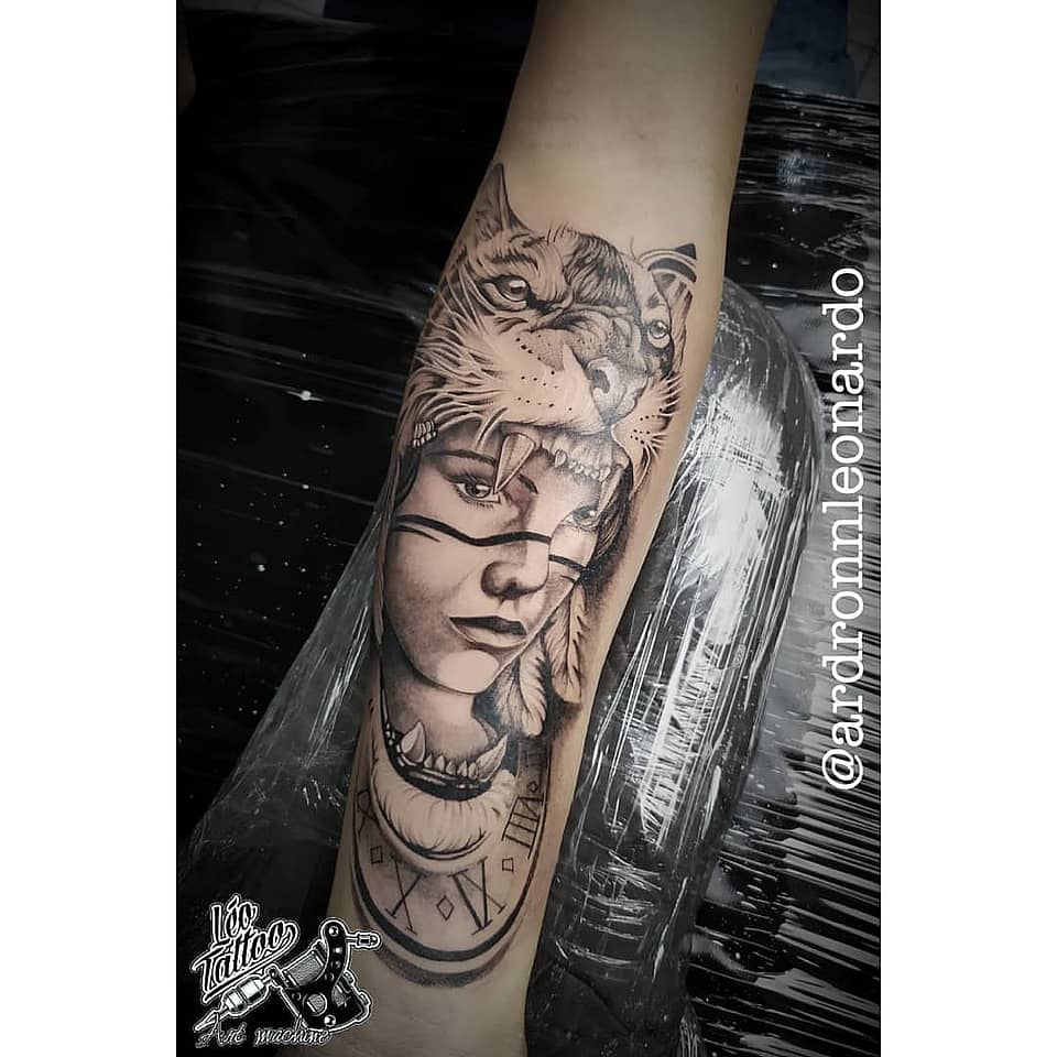Wolf Headdress Portrait