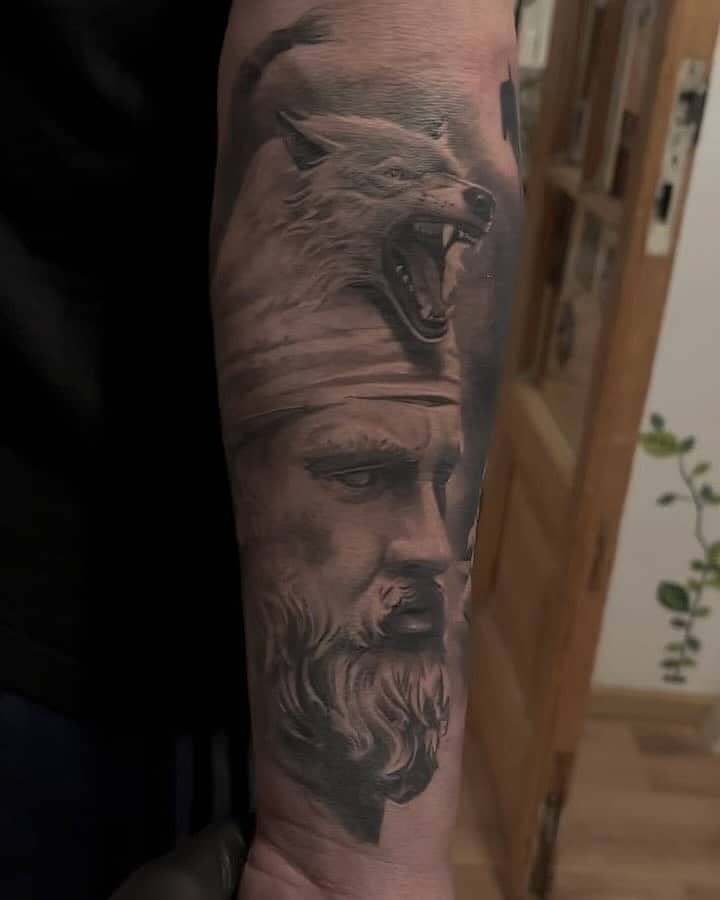 Wolf Headdress Portrait