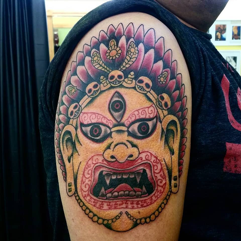 Wrathful Deity Mask with Third Eye