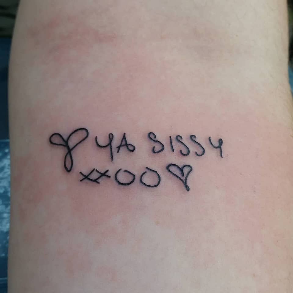 Ya Sissy XO Heart Script