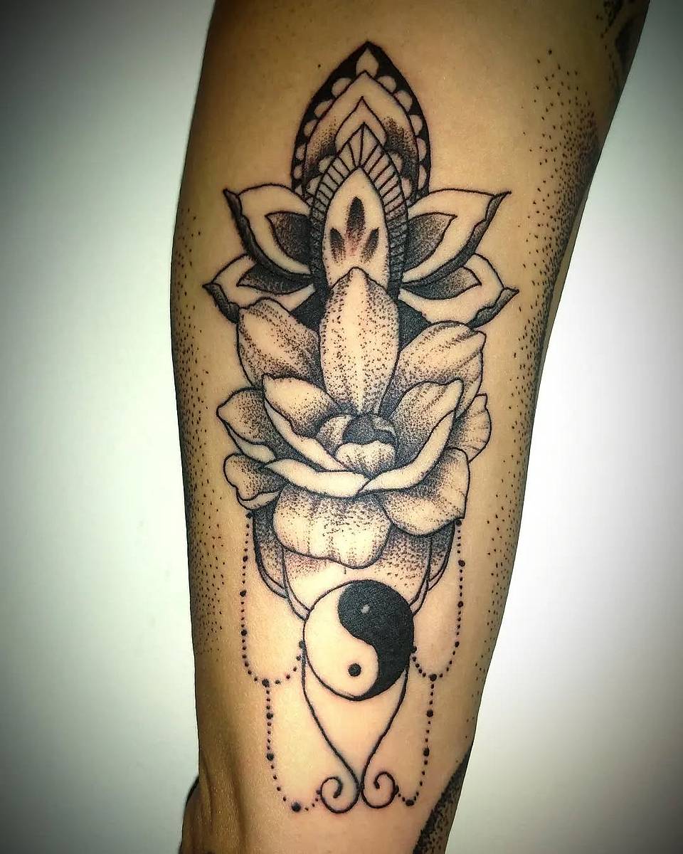 Yin Yang Lotus Mandala