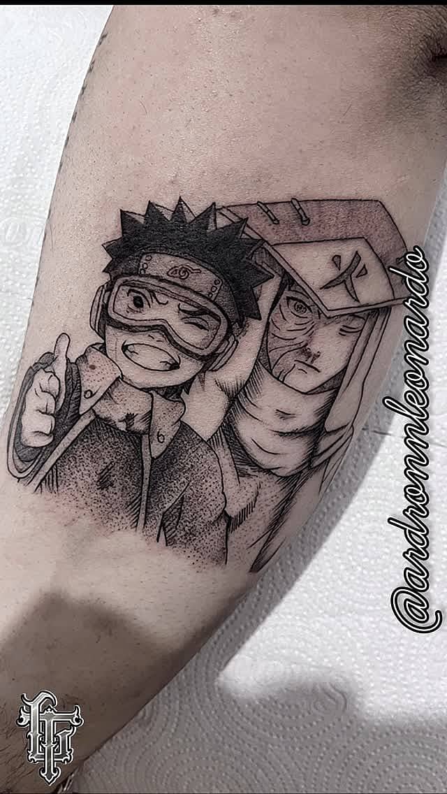 Young Naruto and Hokage