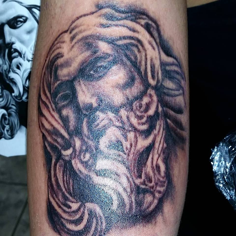 Zeus Portrait in Black and Gray