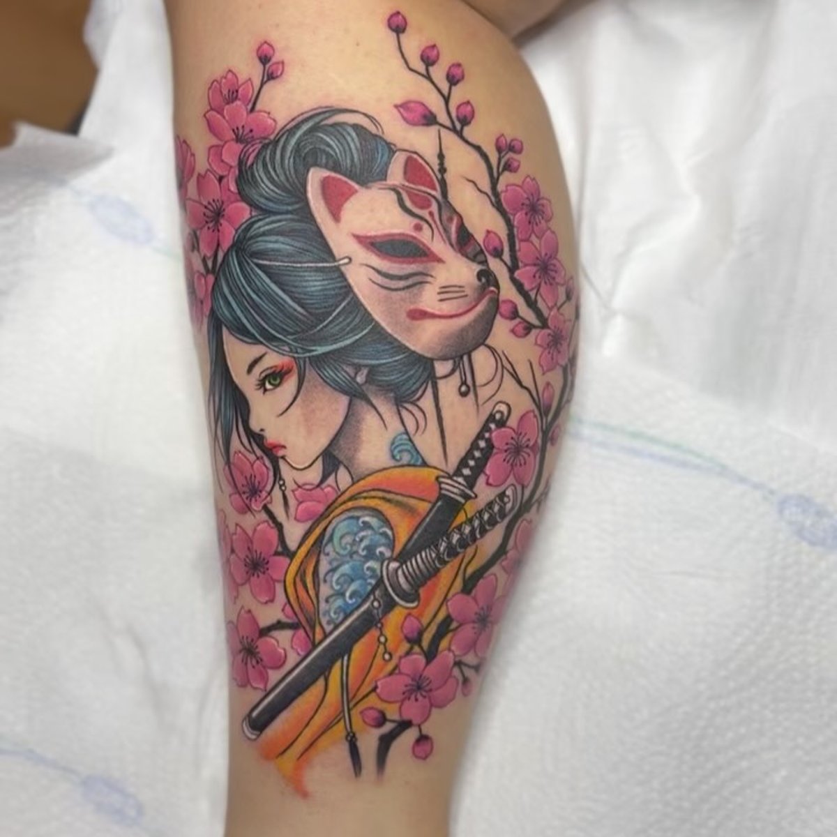 Sakura Kitsune Warrior Tattoos sakura-kitsune-warrior-tattoos
